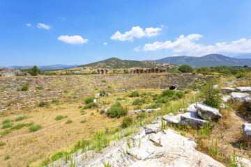 Beautiful view of the archaeological site of Aphrodisias, Turkey