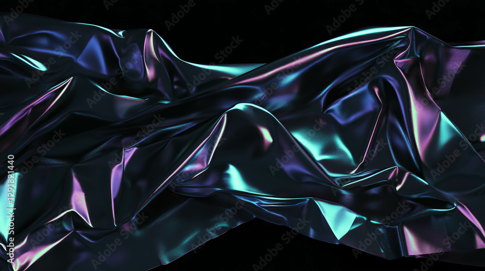Aufkleber abstract metallic texture with crumpled foil background for modern design