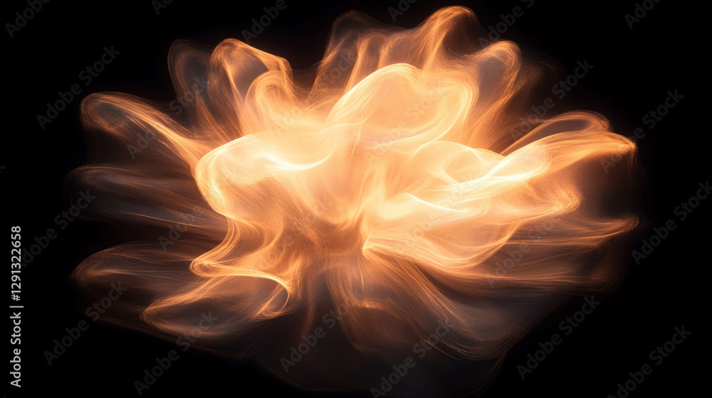 Poster radiant golden light emanating from a central source for background design