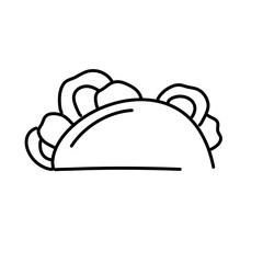 Fast food vector line icon
