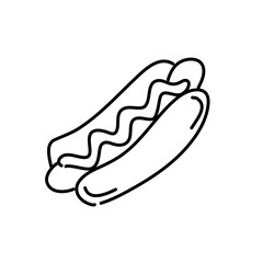 Fast food vector line icon
