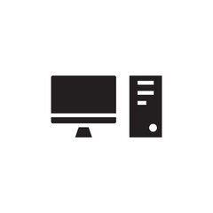 Computer icon set. computer monitor