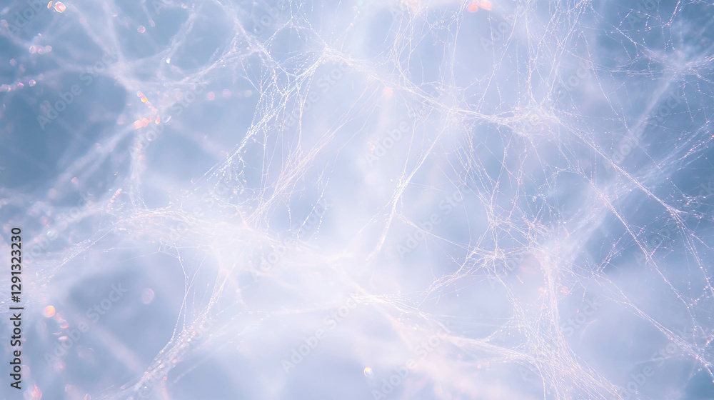 Poster Elegant spiderweb threads creating dreamy atmosphere for design projects
