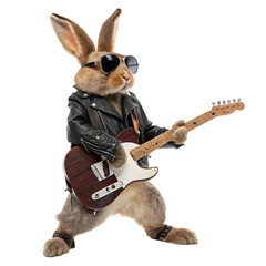 Cool Rocker Rabbit: Guitar, Sunglasses, Bunny