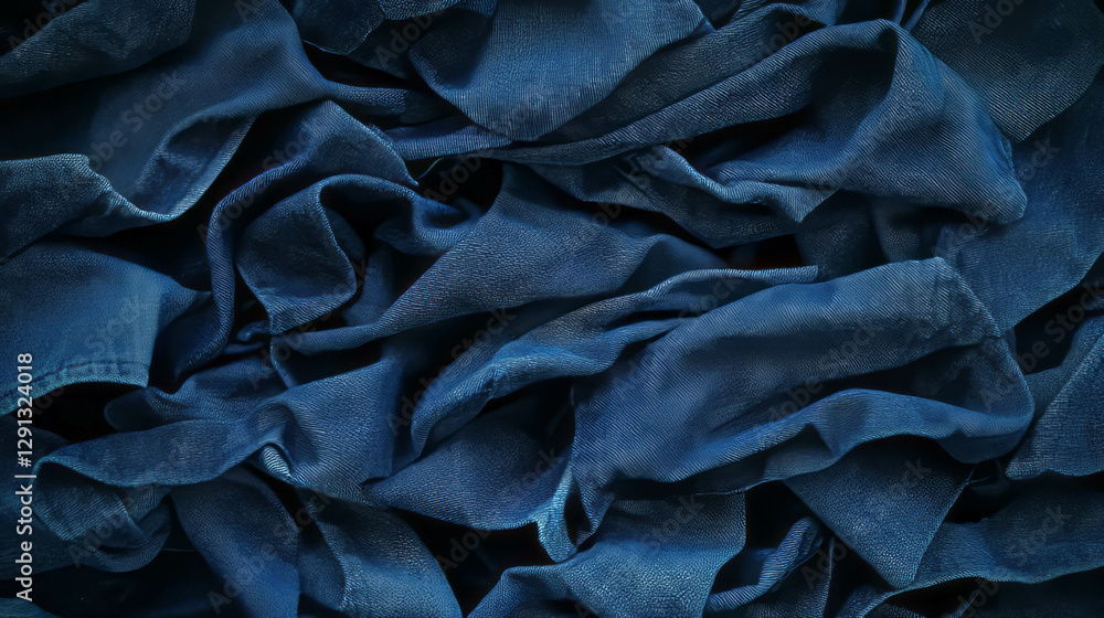Aufkleber Denim fabric texture with visible warp and weft layers for design and craft projects