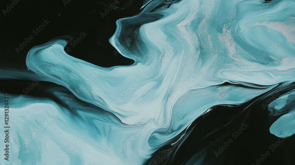 Poster ethereal waves of abstract digital brush strokes for artistic design backgrounds