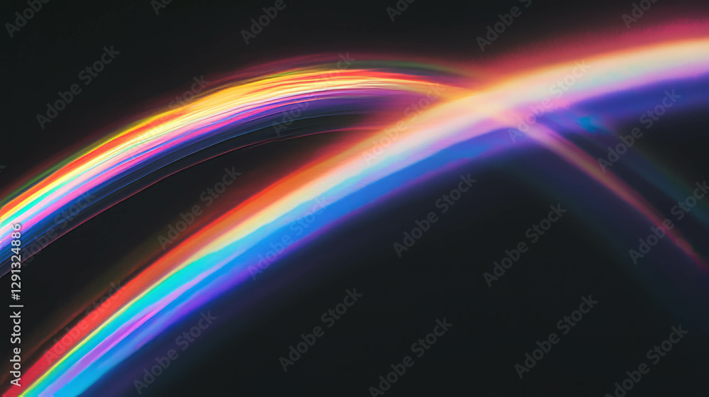 Poster colorful abstract background with double rainbow light effect for creative designs