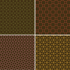 seamless geometric patterns with brown