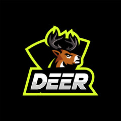 Deer logo in shield