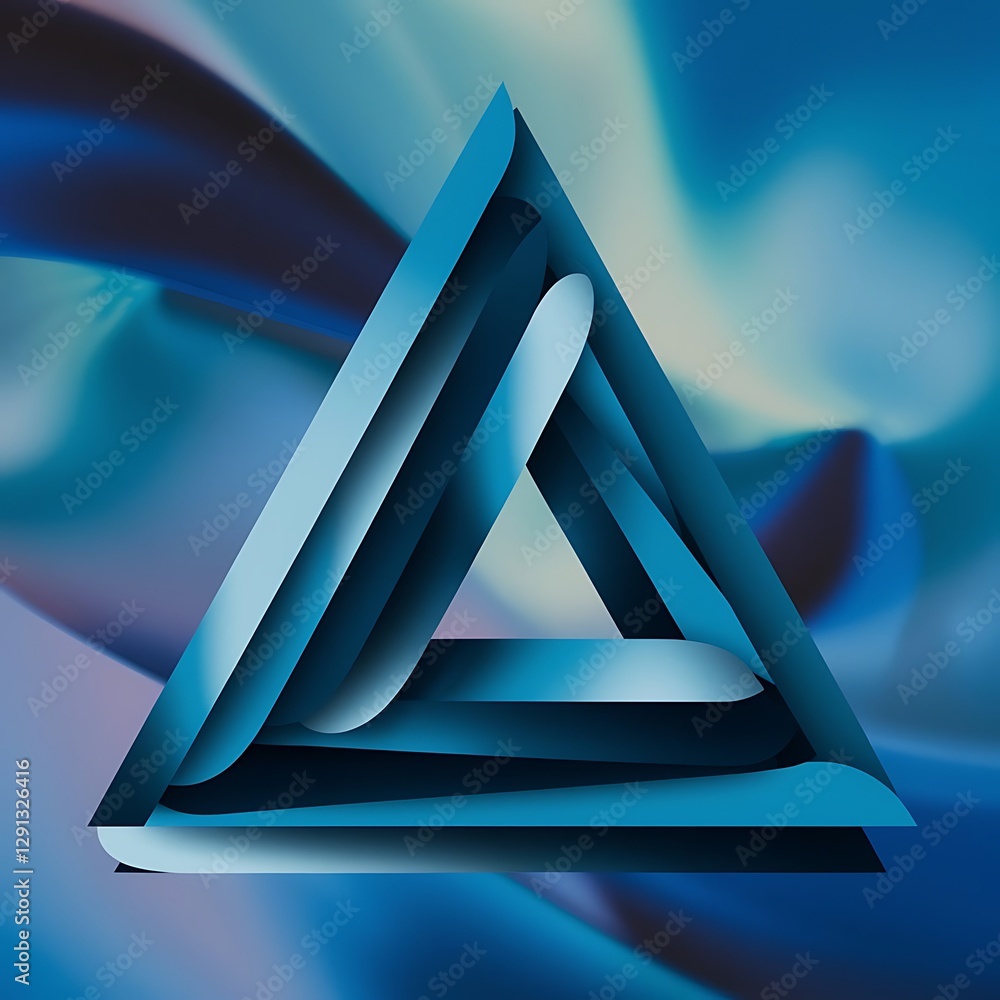 Aufkleber blue triangle overlap abstract background