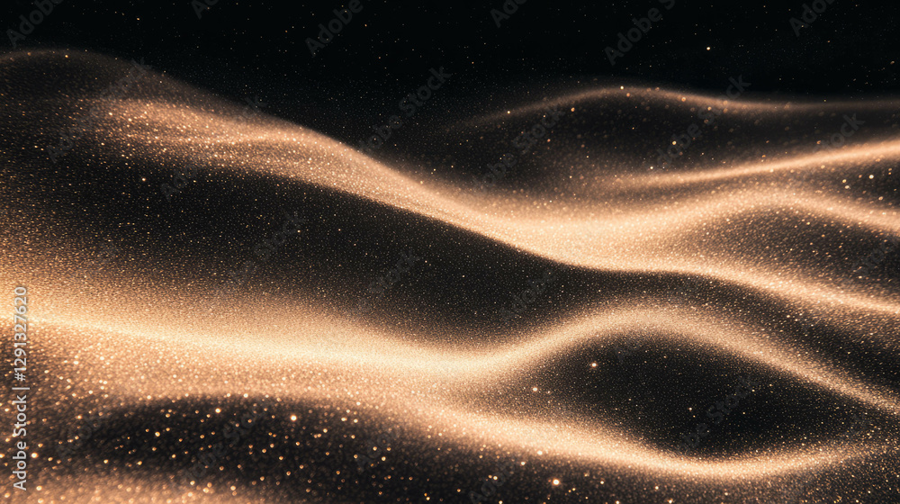 Poster Serene sand waves creating a soft diffusion background for luxurious designs