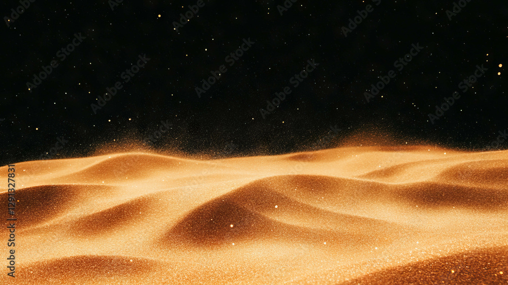 Poster abstract desert landscape with drifting sand patterns
