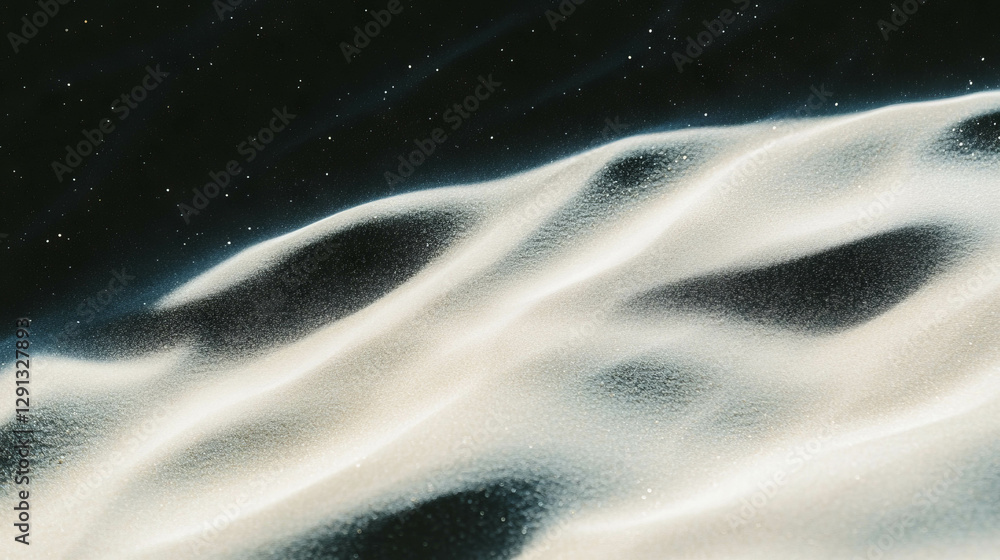 Poster intricate patterns of drifting sand on a dark background