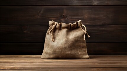 A photo of an empty burlap bag on a dark wooden floor. ' ,High Quality Details , 8k full ultra HD --ar 16:9 --v 5.2 Job ID: c83787cc-77f7-473c-87e9-0db3f1a2dab4