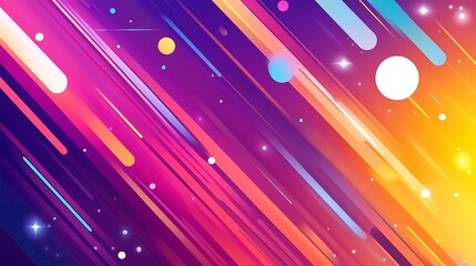 Fototapeta premium Diagonal Lines Form Abstract Background with Glowing Effects And Colors