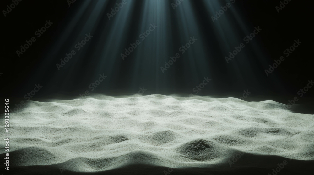 Poster illuminated sand waves with dramatic light for creative design and atmospheric backgrounds
