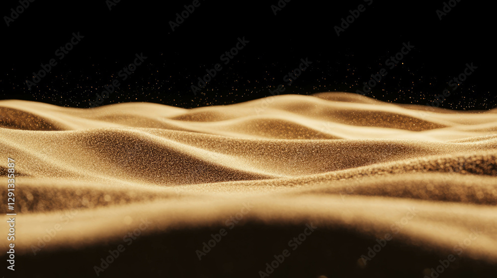 Poster Abstract background with falling sand particles and soft blurred motion
