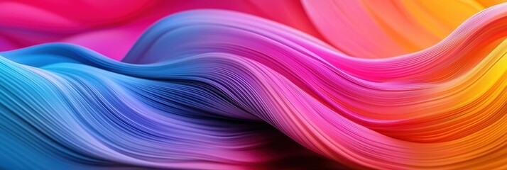 3d background minimalistic mockup with space for text, smooth abstract waves in vibrant colors, high-energy effect