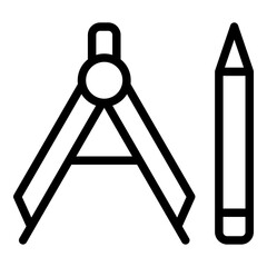 Design icon. Vector line icon