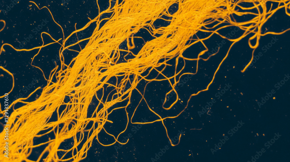 Poster vibrant yellow saffron threads on dark background for culinary and design concepts