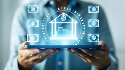Showcasing Digital Wallpaper Trends: Holographic Device in Focus