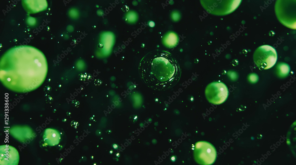 Poster mesmerizing floating green grapes on dark background for nature-themed digital art