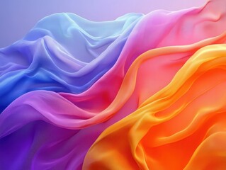 Obraz premium Captivating colorful background with a beautifully designed rainbow fabric full of vibrant shades