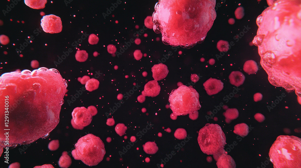 Poster vibrant floating raspberries in motion on dark background for creative design