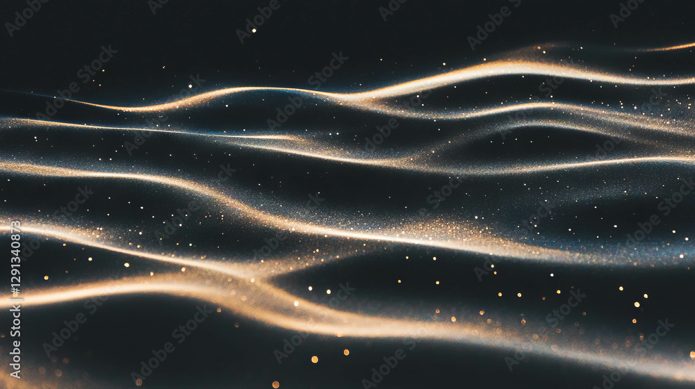 Aufkleber abstract background of floating sand with reflective waves in motion