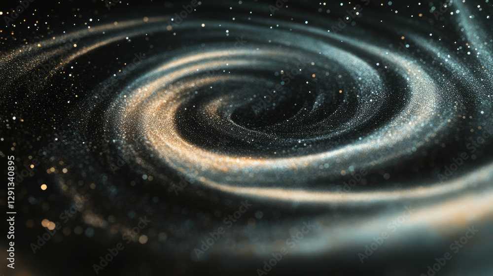 Aufkleber mystical swirling sand on dark background for elegant design projects