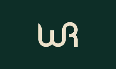Initial Letters WR Monogram Logo
