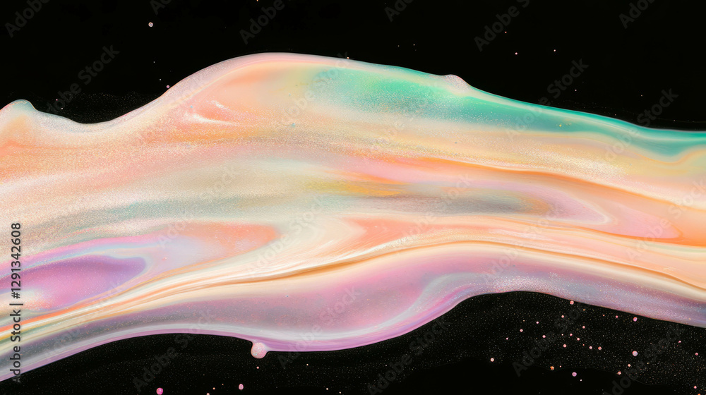 Poster colorful abstract foam texture on black background for creative design projects