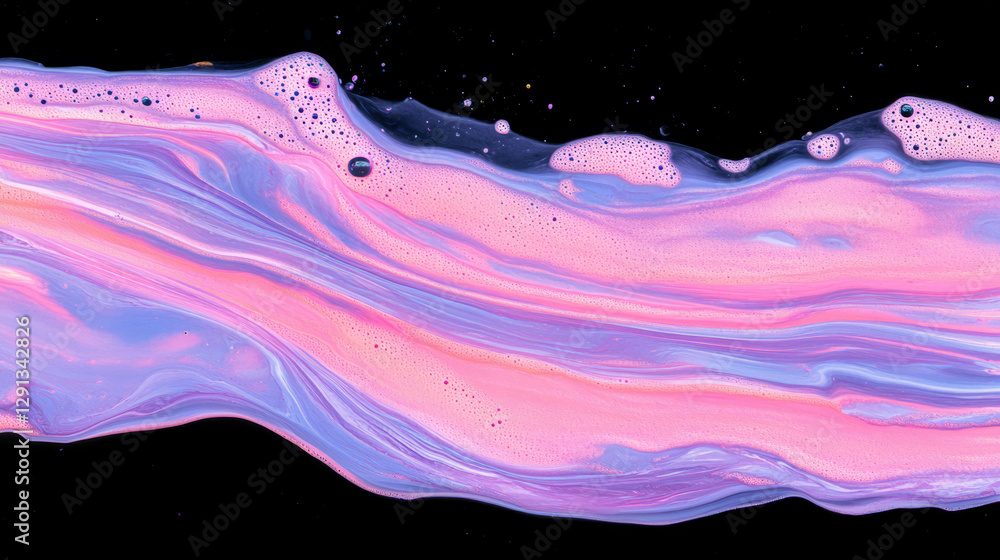 Poster abstract foam and colored smears in pastel hues for creative design projects