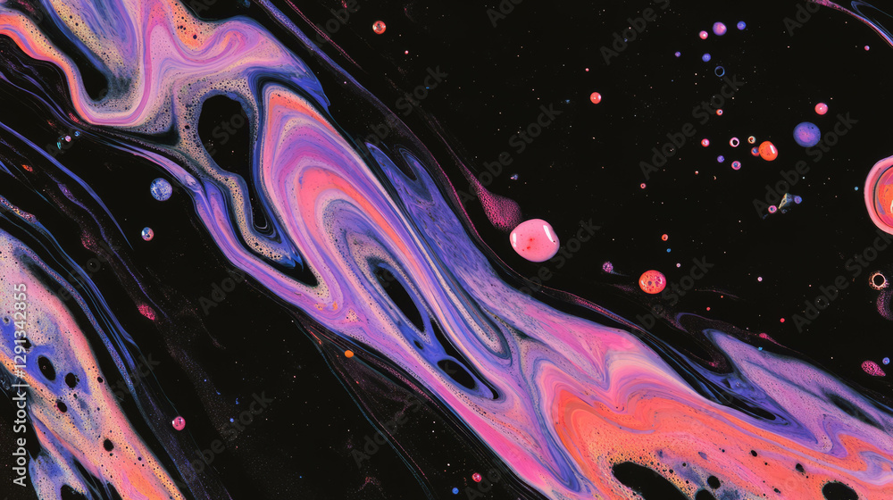 Aufkleber vibrant abstract waves and colorful foam patterns for creative background design