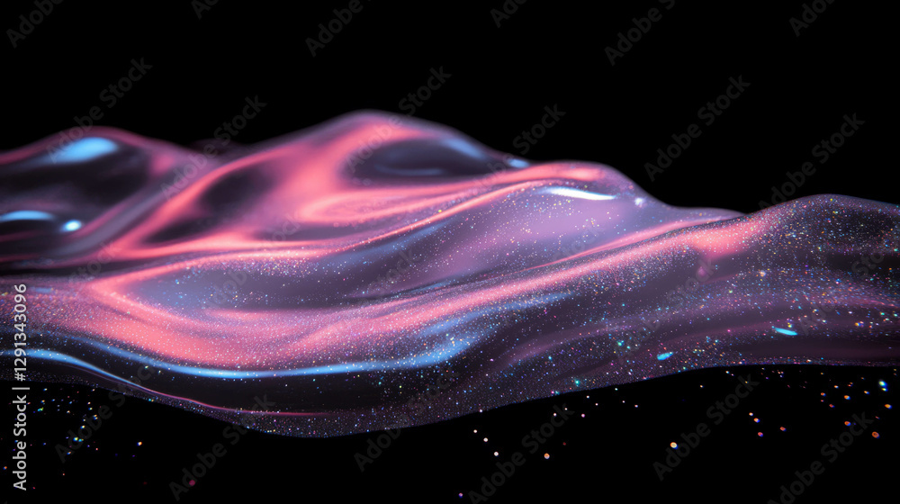 Aufkleber iridescent foam and glitter abstract design for creative projects