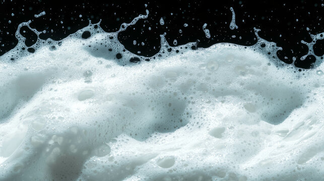 Bubbly foam texture with water drops for clean and fresh designs