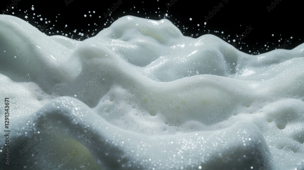 Poster pristine foam texture background for cleanliness and hygiene themes