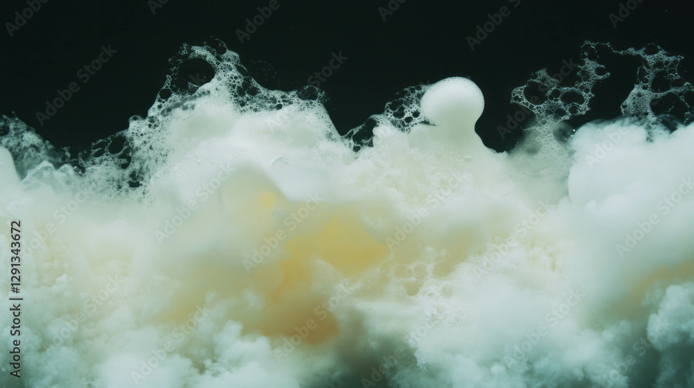 Poster Dynamic foam texture on dark background for creative design projects