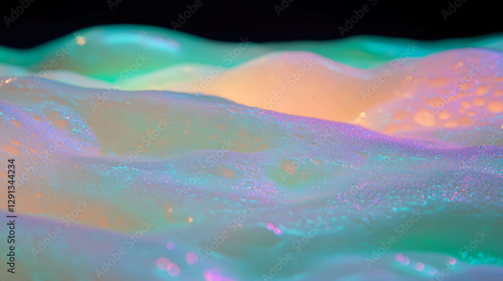 Aufkleber vivid foam background with colorful illumination for contemporary design