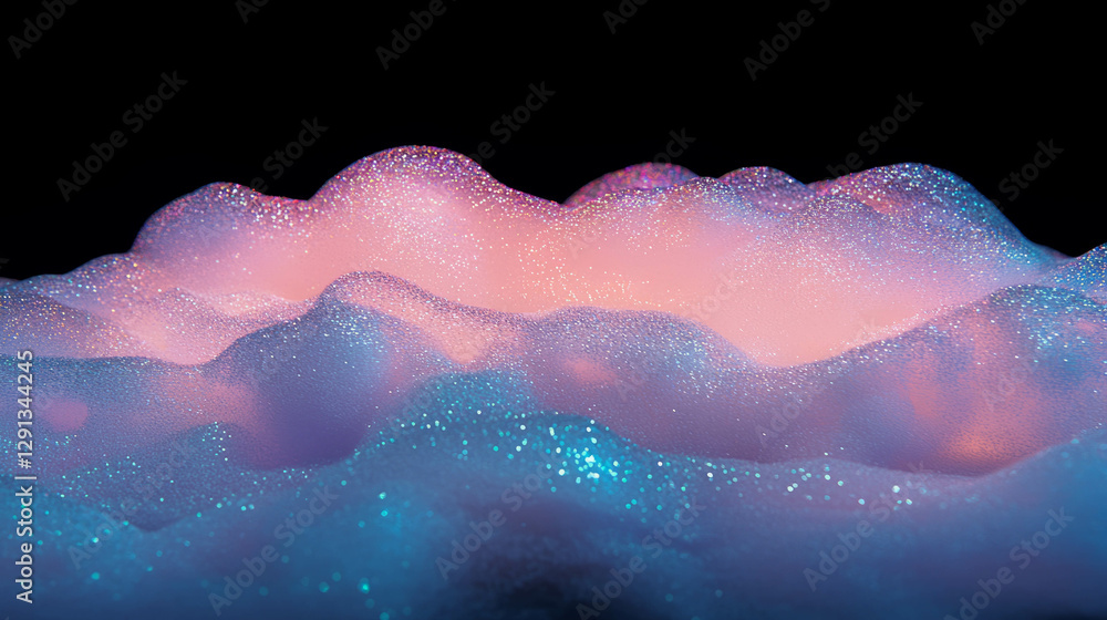 Poster vibrant foam smeared background with colorful illumination for creative designs