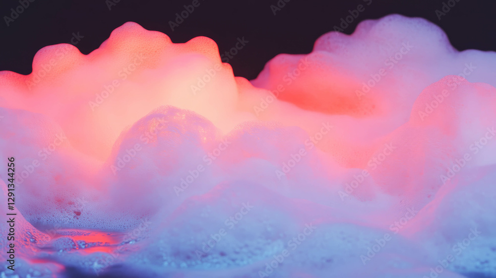 Aufkleber abstract neon foam background with luminous iridescent colors for modern design