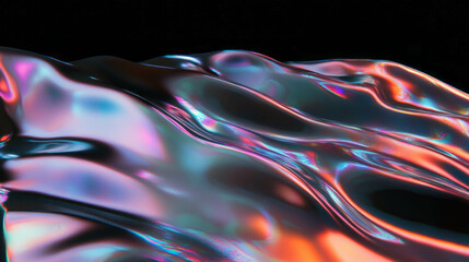 Obraz premium Abstract foam smears with vibrant textures and reflective waves