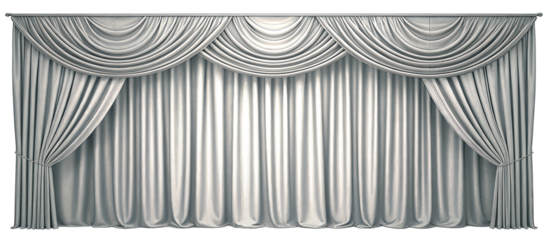 theater curtain with white background