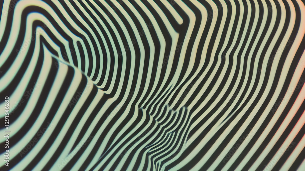 Aufkleber optical illusion with geometric pattern background for modern design