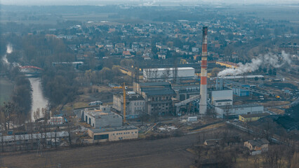aerial view of the city