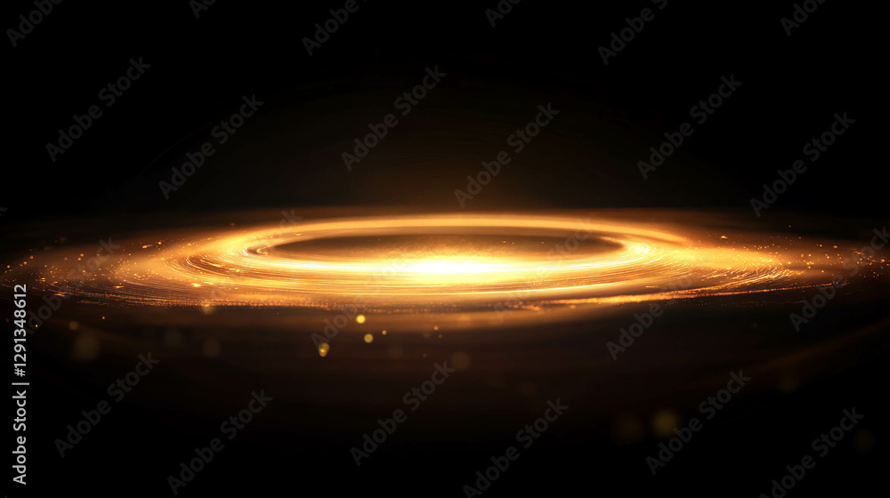 Poster Golden bokeh background with warm light and abstract glow for festive design