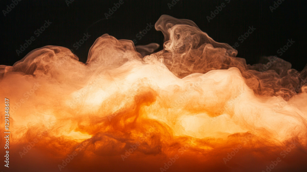 Poster glowing smoke and ethereal atmosphere for abstract background design