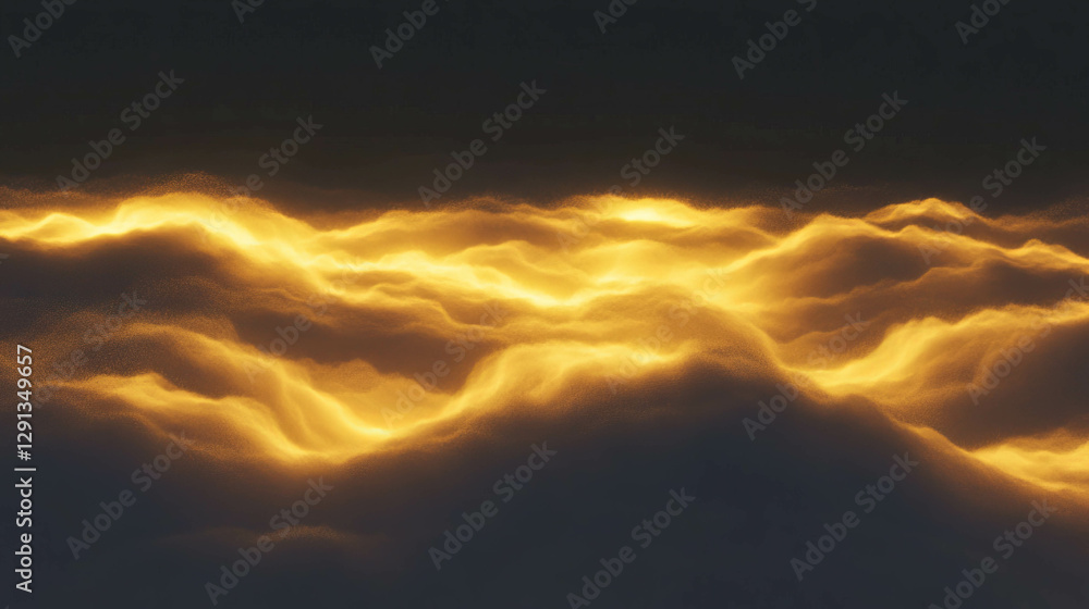 Aufkleber glowing gold light background creating depth and atmosphere for design