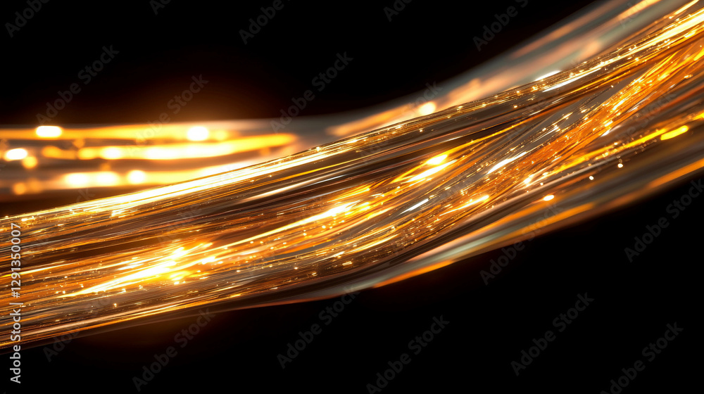 Poster radiant gold light with abstract geometric design for elegant background