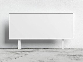 Fototapeta premium Blank white wall billboard ready for advertising or promotion with no text or images displayed
